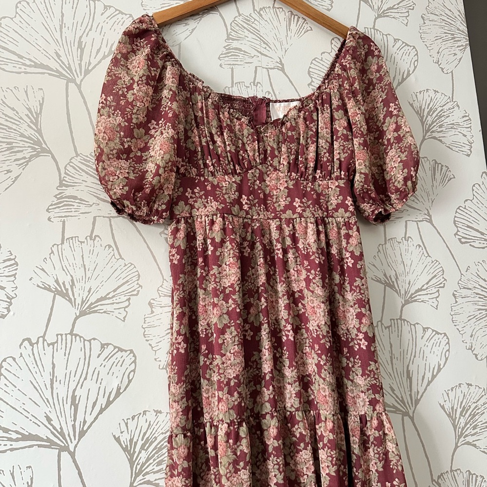 Floral Puff Sleeve Dress